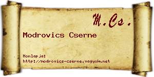 Modrovics Cserne névjegykártya